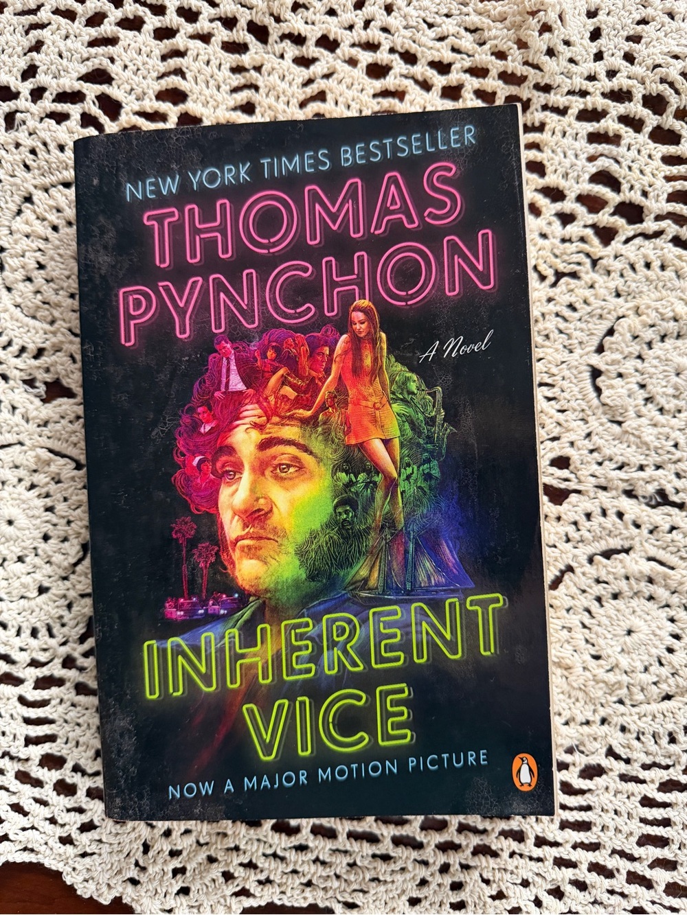 Original Penguin Multicolor Neon Graphic Book Cover Art